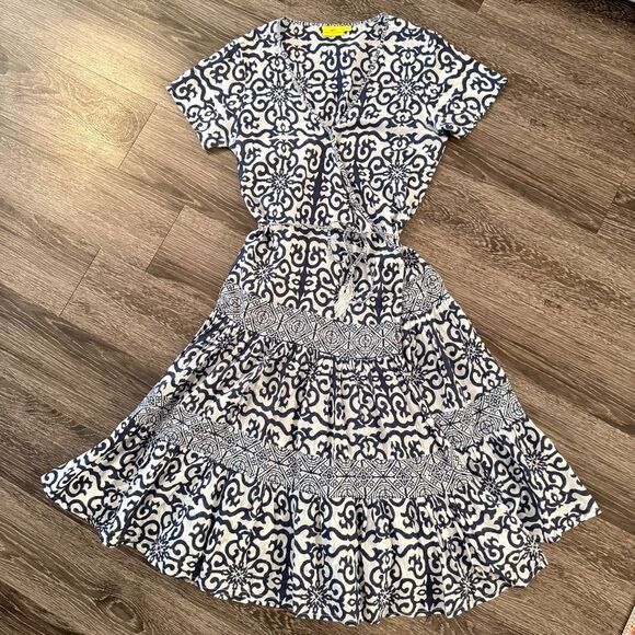 Roberta Roller Rabbit Midi Wrap Dress - Picture 1 of 7